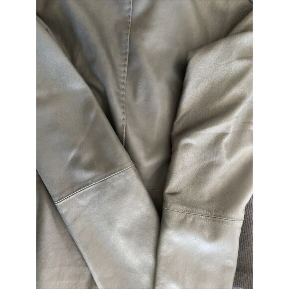 Vince Grey Leather Jacket - Picture 13 of 14